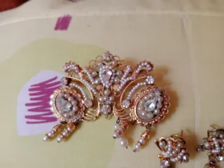 Aderezo Fallera joven Oro y Perlas antiguo