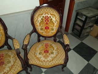 Juego de Muebles Vintage Clásico 3+1+1