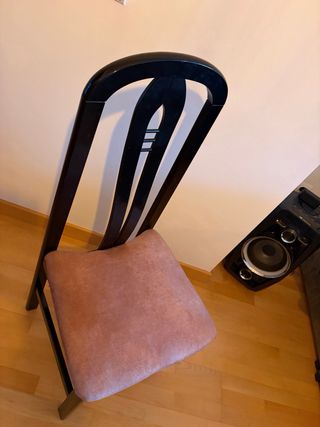 Silla comedor moderna estructura negra  6 sillas