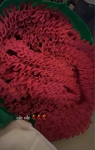 Vestido Flamenca Buganvilla Lunares blancos