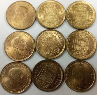 Monedas 1 Peseta Franco  1966 *19  *68