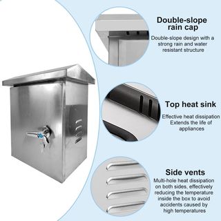 Caja Estanca Exterior Electrica acero 50x40x16cm