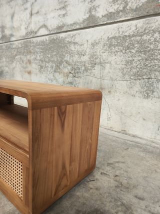 Mueble de baño Sabiela de madera maciza de teca 86 x 45 cm