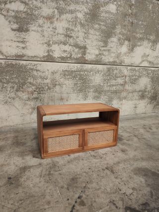 Mueble de baño Sabiela de madera maciza de teca 86 x 45 cm