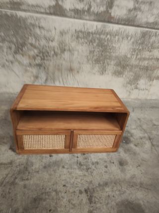 Mueble de baño Sabiela de madera maciza de teca 86 x 45 cm