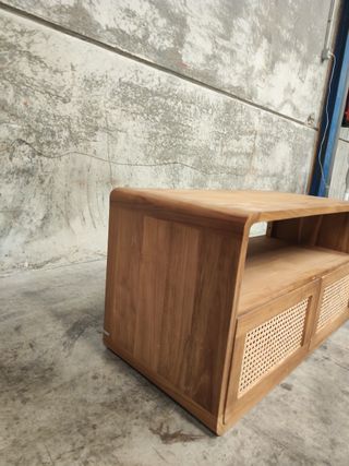 Mueble de baño Sabiela de madera maciza de teca 86 x 45 cm