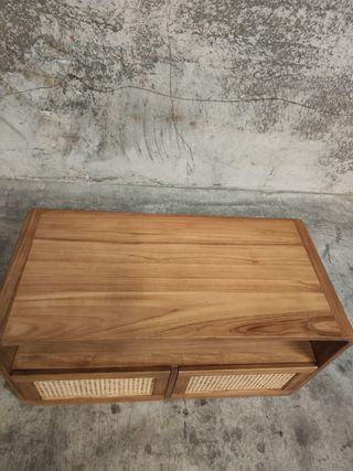 Mueble de baño Sabiela de madera maciza de teca 86 x 45 cm