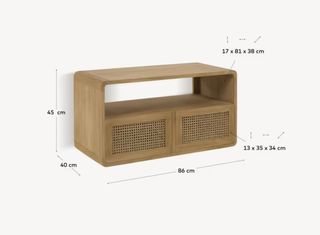 Mueble de baño Sabiela de madera maciza de teca 86 x 45 cm