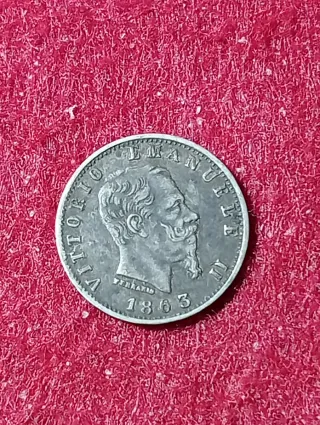 Moneta Regno d'Italia 1863 Argento