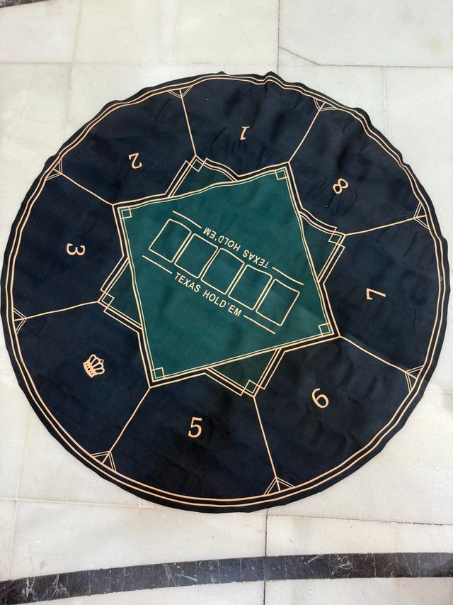 Tapete de póker redondo Texas Hold'em