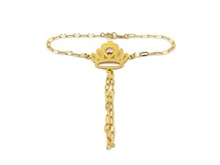 E1799745-7 Manita Oro 18k Con Circonita Rosa