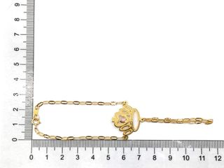 E1799745-7 Manita Oro 18k Con Circonita Rosa