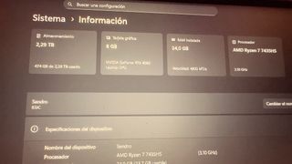 Portátil Gaming Lenovo RTX