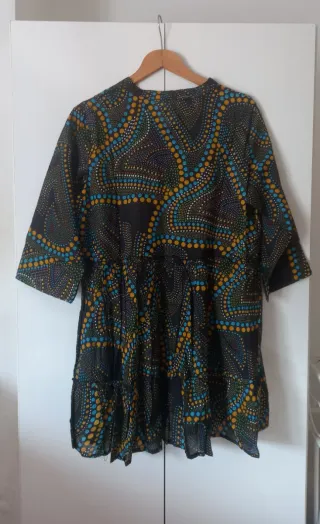 Vestido con estampado hippie Sara Moda