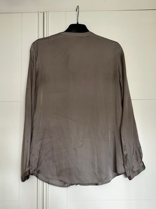 Camisa Zara Raso Gris