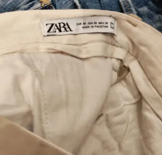 Pantaloni slim Zara beige