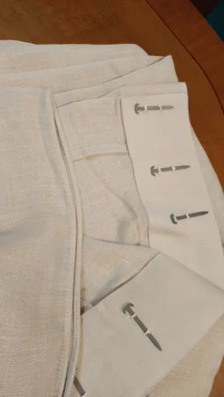 Cortina de lino beige nuevas