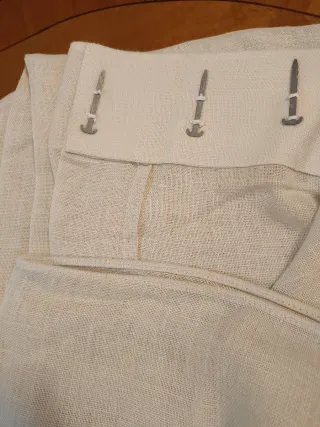 Cortina de lino beige nuevas