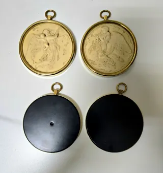 Placas estilo bajorrelieve romano (4 unidades)