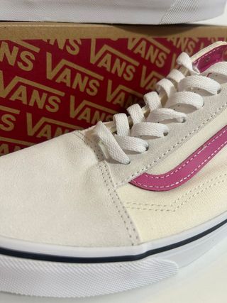 Zapatillas Vans Old Skool Blancas y Rosas