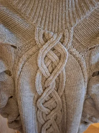 Poncho Gucci Lana y Alpaca Gris Talla M