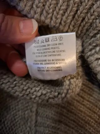 Poncho Gucci Lana y Alpaca Gris Talla M