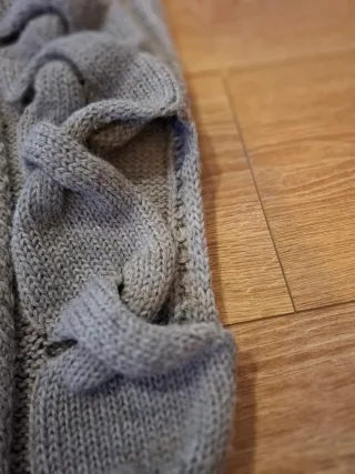 Poncho Gucci Lana y Alpaca Gris Talla M