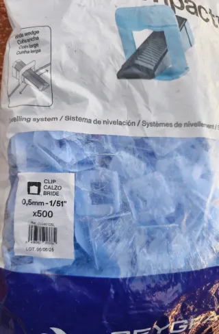 Calzos autonivelantes Peygran 0,5mm x500