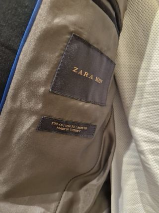 Traje Zara Negro Hombre