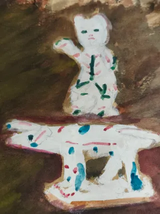 Dipinto su carta firmato Javier 1971