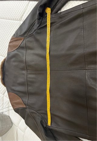 Chaquetón Piel Hombre Talla 60 Marrón