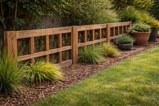 Valla de madera para panel de palets