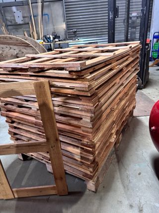 Valla de madera para panel de palets