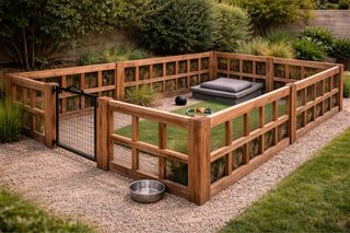 Valla de madera para panel de palets