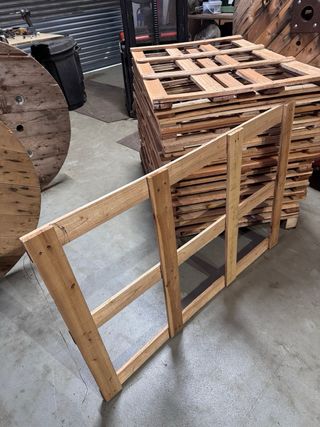 Valla de madera para panel de palets