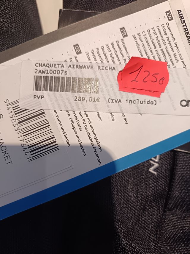 Chaqueta Moto Richa Negra y Gris