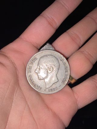 Moneda Alfonso XII 1883 Plata