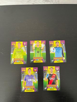 Pack 5 Cromos Guantes de Oro Panini