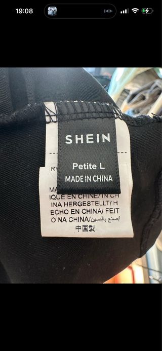 Top SHEIN Negro Talla L Hombros Descubiertos