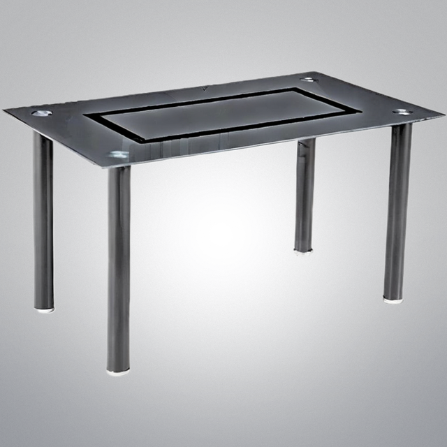 Mesa Comedor + 6 Sillas Negras