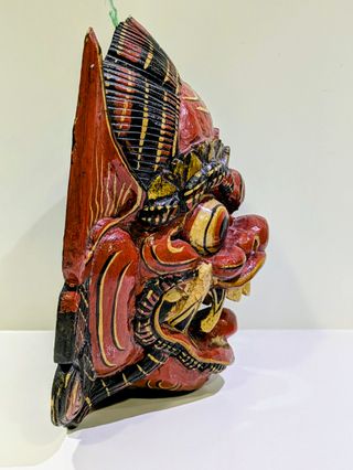 Máscara balinesa antigua de Barong Bhoma