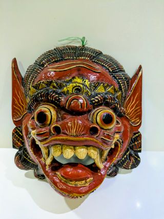 Máscara balinesa antigua de Barong Bhoma
