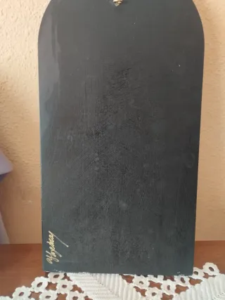 Cuadro floral Violeta madera