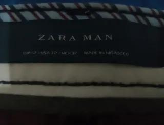 Pantaloni Uomo Zara Blu Taglia 42