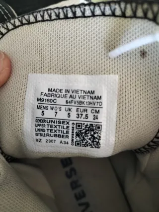 Converse All Star Negras Talla 37.5