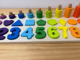 Juego de madera numérico