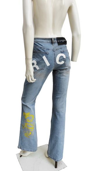 John Richmond Vintage Y2K Denim Jeans Rich Strass