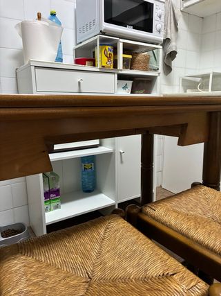 Mesa cocina plegable + 2 taburetes