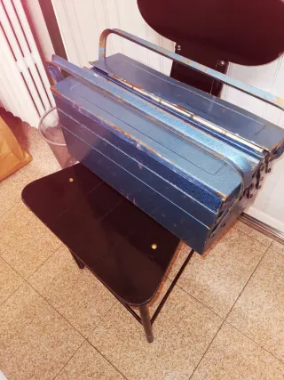 Cassettiera porta attrezzi vintage blu
