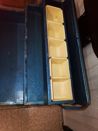 Cassettiera porta attrezzi vintage blu